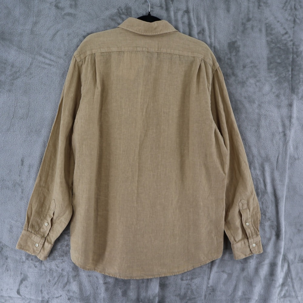 Polo Ralph Lauren Linen Button Down Mens XL Tan Classic Fit Coastal $130 NWOT - Picture 4 of 12